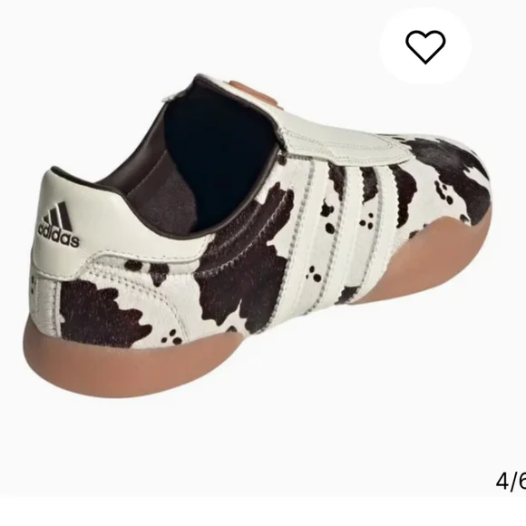 Adidas Taekwondo Mei Cow Print Leather Hair Ballet Sneakers - Picture 5 of 10